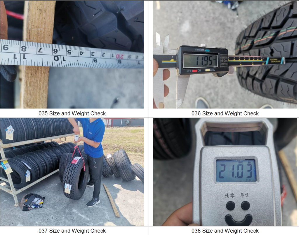 tyre size check